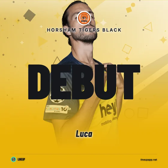 Debut graphic made in Lineup for Horsham Tigers Black